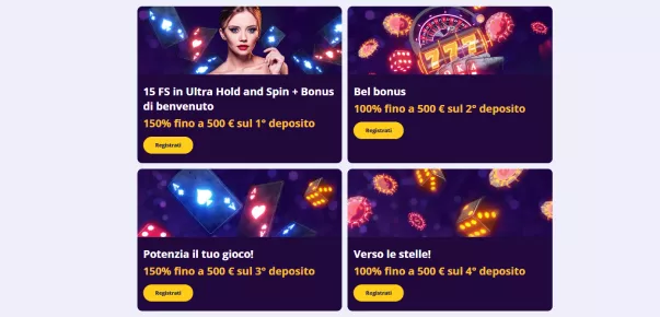 Immagini di promozioni e bonus